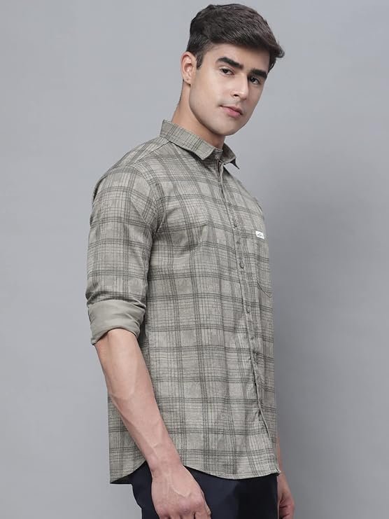 Majestic Man Cotton Checkered Casual Shirt For Men