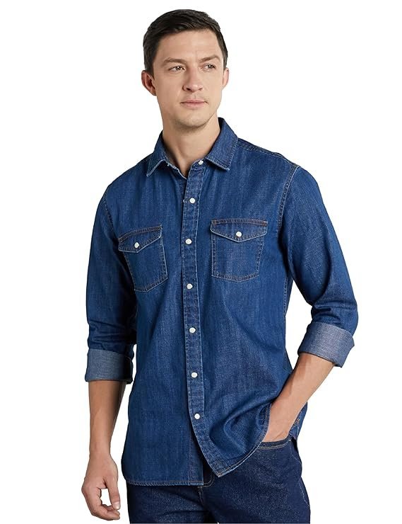 Symbol Premium Men's Casual Cotton Denim Shirt